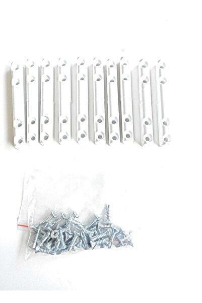 Genel Markalar Sağlam Yapı 10x20 Cm Sineklik Menteşesi Plastik 10'Lu Beyaz