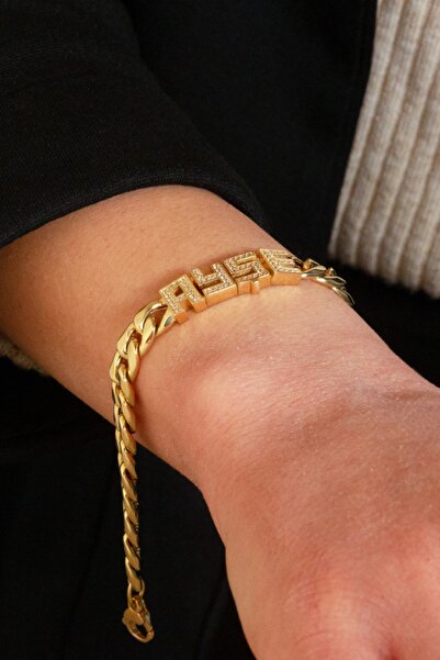 Adil İdil Kuyumculuk Taşlı Ayşe Yazılı Kalın Künye