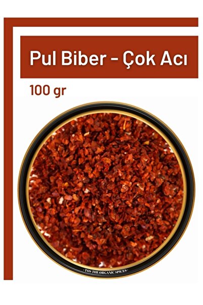 TOS The Organic Spices Çok Acı Pul Biber 100 gr (1. KALİTE) Capsicum Annuum /...