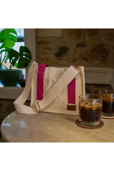 miawiki Canvas Mini Tote Bag with Straps, High Quality Cotton Canvas Mini Shoulder Bag, Adjustable Strap
