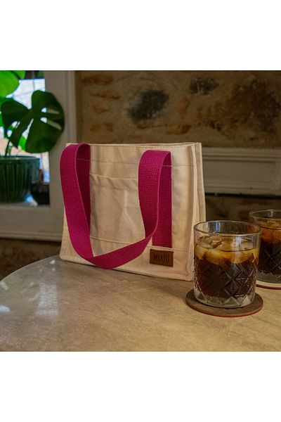 miawiki Canvas Mini Tote Bag with Straps, High Quality Cotton Canvas Mini Shoulder Bag, Adjustable Strap