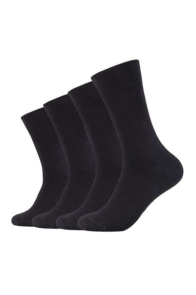 camano Unisex-Socken – Bio-Baumwolle, einfarbig, 4er-Pack