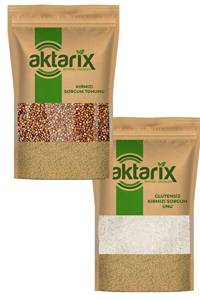 aktarix Glutensiz Kırmızı Sorgum Seti 1 Kg Kırmızı Sorgum Tohumu + 1 Kg Kırmı...