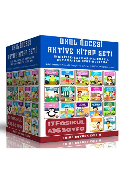 Enine Boyuna Eğitim مجموعة كتب أنشطة ما قبل المدرسة (17 وحدة)