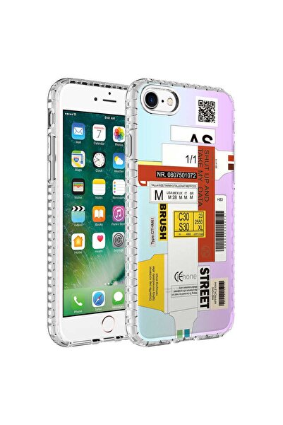 Apple Iphone Se 2022 Case Airbag Edge Colorful Patterned Silicone Elegance Cover