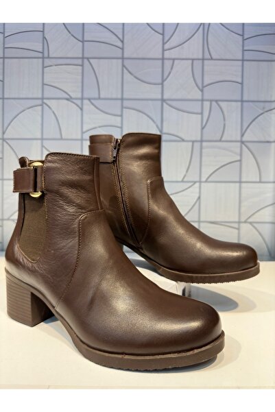 Riccardo Colli 5744 Cizme de damă maro, cu fermoar, din piele naturală, cu to...