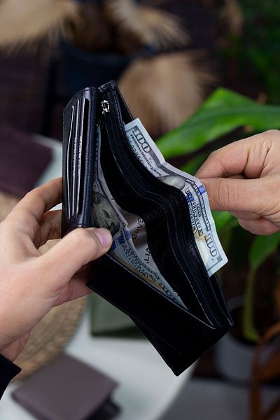 Garbalia Madrid Γνήσιο δέρμα Rfid Blocking Μαύρο ανδρικό πορτοφόλι με θήκη νομισμάτων
