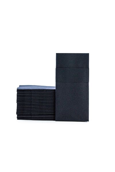 kidspartim Μαύρη Τσέπη Air Touch Χαρτοπετσέτα 12 Τεμάχια 40x40