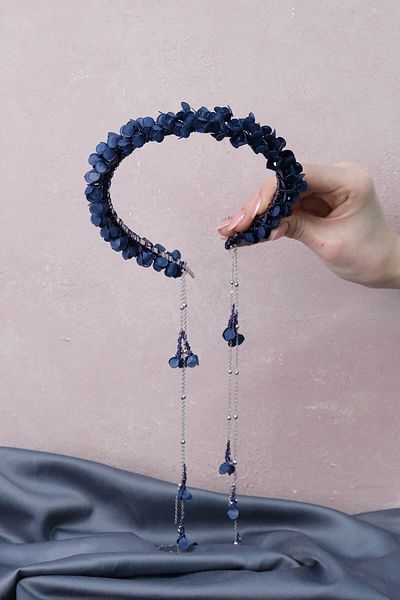 Hobigram Henna și coroană de mireasă cu design special Savin Mineli bleumarin – Coroană, piatră de cristal, model elegant, coroană de mireasă –