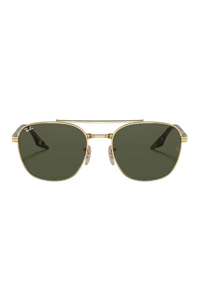 Ray-Ban 3688 001/31 55 Unisex/erkek Gold Yuvarlak Çerçeve Güneş Gözlüğü