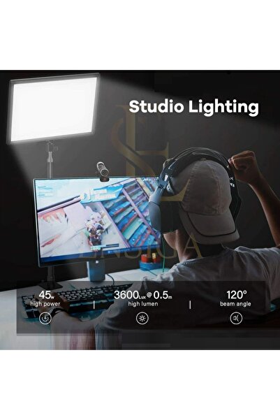 EN SİGA Megalux Profesyonel Fotoğraf Ve Video Için Çekim Işığı Ring Lıght Stü...