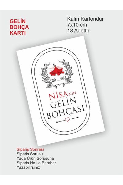 Genel Markalar Gelin Bohçası Kartları, Gelin Çeyiz Bohça Kartı, Bohça Kartı 1...