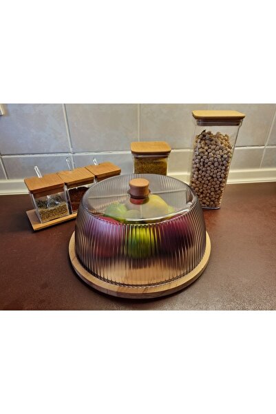 WLLN Swan Striped Kek Fanusu 29 Cm Füme