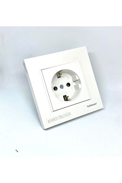 Netelsan Byobu White Grounded Socket (FRAME INCLUDED) - 8 Pieces