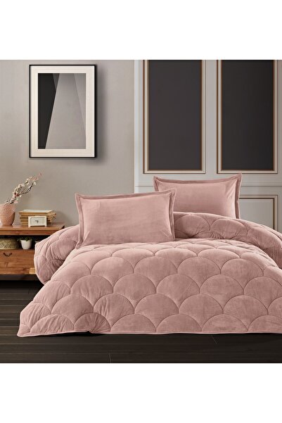Clasy Wellsoft Yorgan Çift Kişilik Fluffy Gül Kurusu