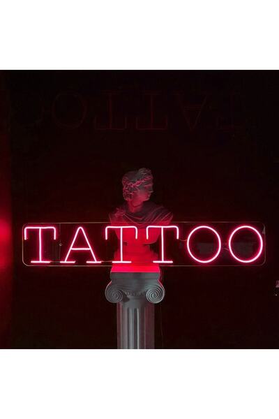 dekoraven Tattoo-dövmeci-dövme Neon Led Tabela