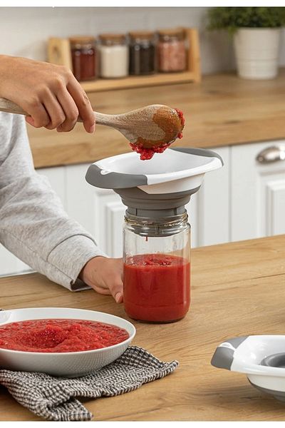 AHİR TİCARET Folding Round Mouth Double Handle Jar Funnel Ak-764