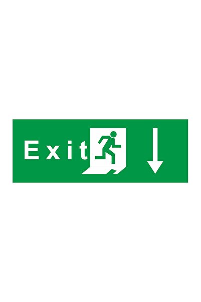 Enmode Work Safety Sign Sticker - Exit Down Arrow