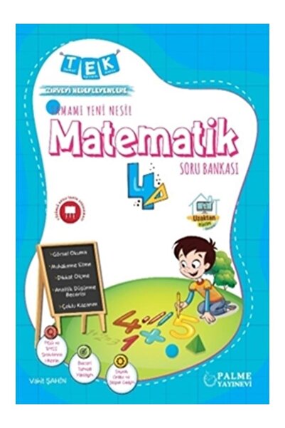 Palme Yayınevi Palme 4.sınıf Tek Ilkokul Matematik Soru Kitabı Yeni Nesil