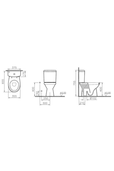 VitrA S20 Round Klozet (kapak Ve Rezervuar Hariç ) 5821l003-0088