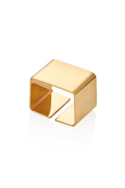 Narin Gold Colored Square Bracelet Napkin Holder