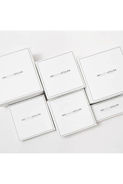 MK MODA ATELİER Kadın Gümüş Sallantılı Kristal Taşlı Abiye Küpe