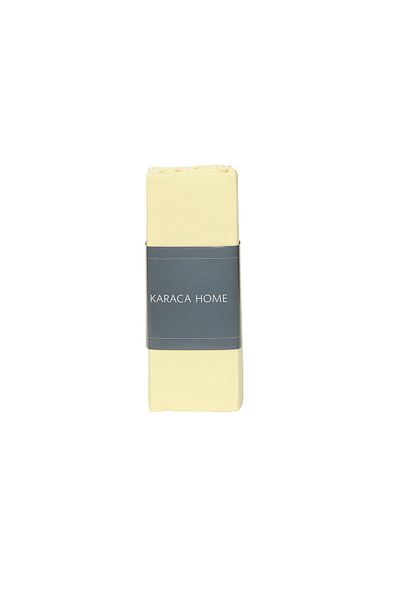 Karaca Home ملاءة سرير فردية من القطن الممشط باللون الأصفر