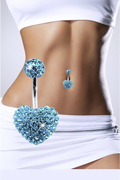 Arescollection 316 L Cerrahi Çelik Şambala Kalp Göbek Piercingi