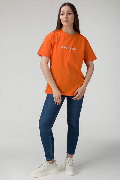 MODAGEN Μπλουζάκι Unisex Orange Brooklyn Printed