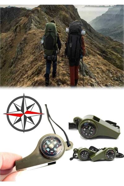 LEIDORY Depremde Ve Acil Afetlerde Pusula Ve Termometreli Düdük Unisex Akıllı...