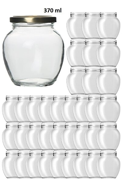 Milea 36 Adet 370 Ml Şeffaf Cam Yumurta Model Konserve Kavanozu Gold Metal Ka...
