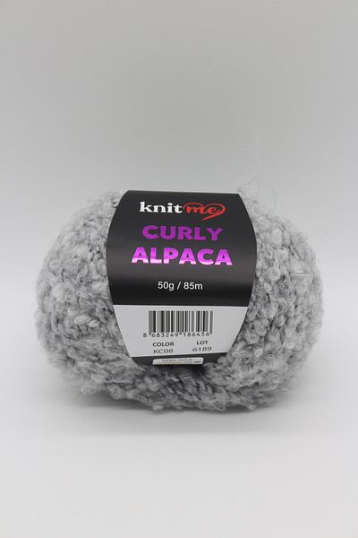 knitme Curly Alpaca - Μαλακό βελούδινο σχοινί με σγουρή υφή με μίξη από αλπακά και μαλλί