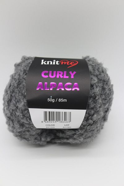 knitme Curly Alpaca - Μαλακό βελούδινο σχοινί με σγουρή υφή με μίξη από αλπακά και μαλλί