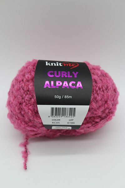 knitme Curly Alpaca - Μαλακό βελούδινο σχοινί με σγουρή υφή με μίξη από αλπακά και μαλλί