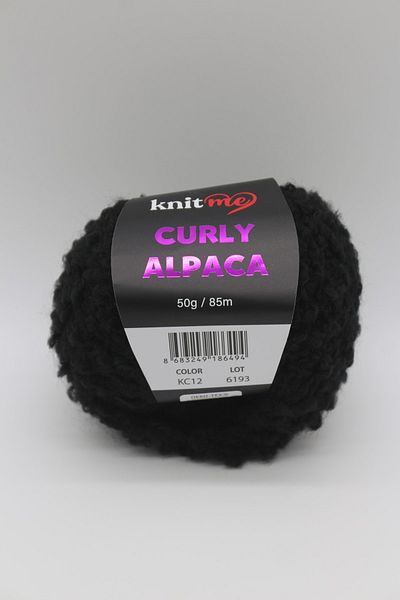 knitme Curly Alpaca - Μαλακό βελούδινο σχοινί με σγουρή υφή με μίξη από αλπακά και μαλλί