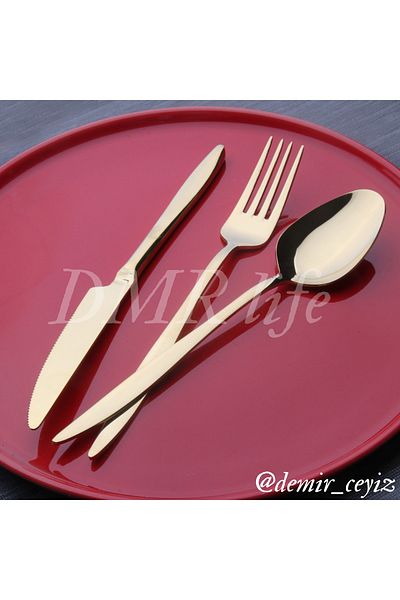 DMR LİFE Yakut Gold 6 Dinner Forks