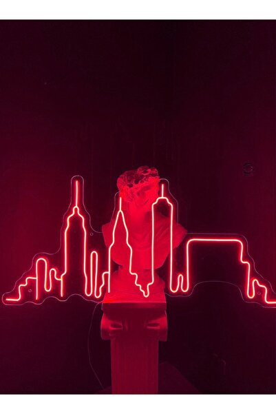 dekoraven New York Neon Led Tabela Dekoratif Aydınlatma (85x33cm)