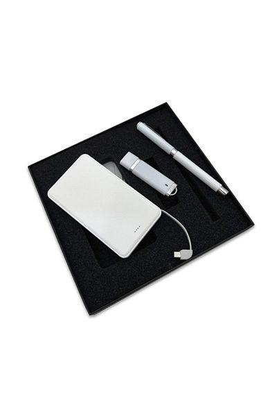 HEPBİMODA Metal Powerbank - Pen - USB Flash Memory 32 GB Special Box