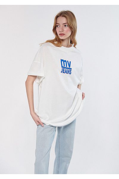 Mavi Tricou Alb Imprimat Blugi Mv Boyfriend 1611538 -70057