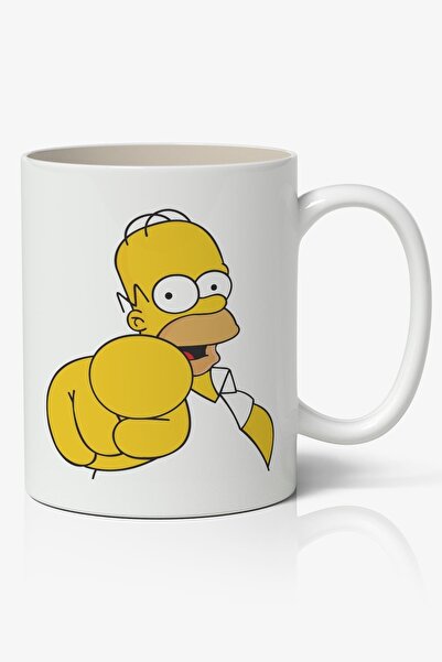 Anime Marketi كوب بورسلين أبيض من هومر سيمبسون