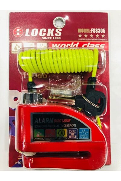 JİEKAİ World Class 110 Db Kırmızı Alarmlı Disk Kilidi