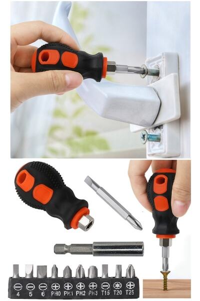 Depolife Tornavida Uç Seti Mıknatıslı Uzatma Altıgen Bits Adaptörü 1/4 Hex Vidalama Uç Seti