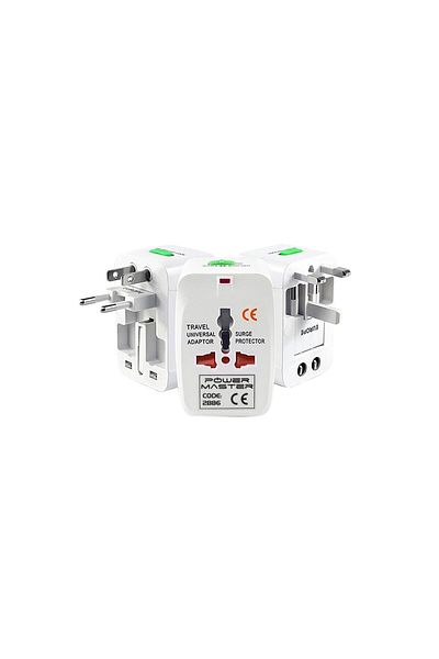 Powermaster Universal Multi Plug Socket Converter Travel Adapter American English Dubai Saudi Arabia