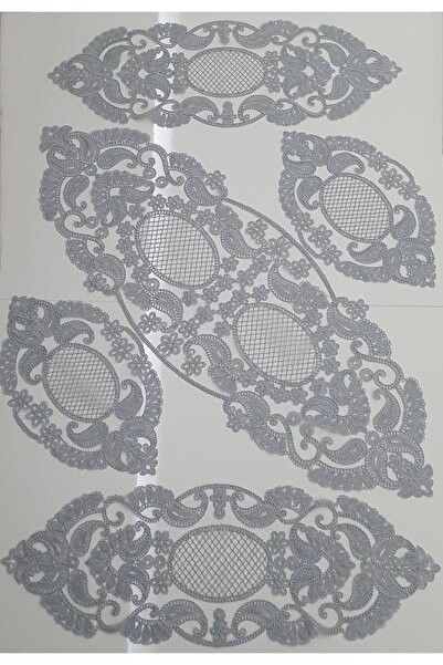 WENESSİ Anglez Cord Embroidered Oval Set of 5