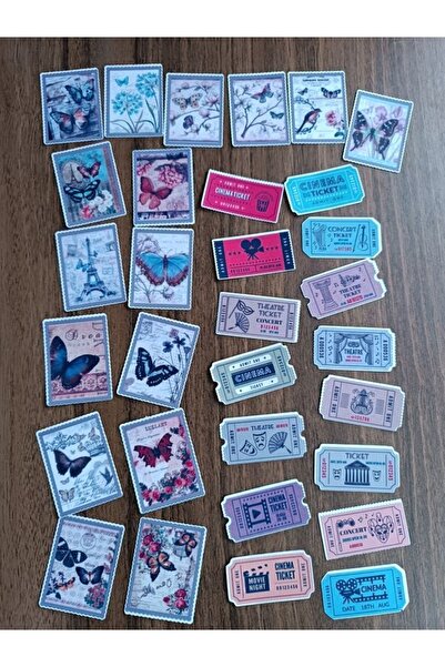 EyER Shoping Αυτοκόλλητο vintage αντίκα με εφέ γραμματοσήμων, κατάλληλο για B...