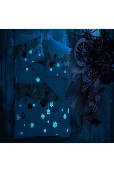 Taç Double Crown Glow Shining Duvet Cover Set - Snowflake