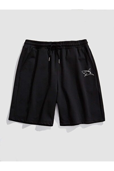 Deocept Unisex Shark Printed Minimal T-shirt and Shorts Set