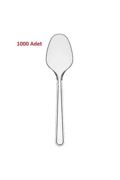 PapatyamPartiEvi Lüx Plastik Kaşık, Şeffaf 1000 Adet (10X100)