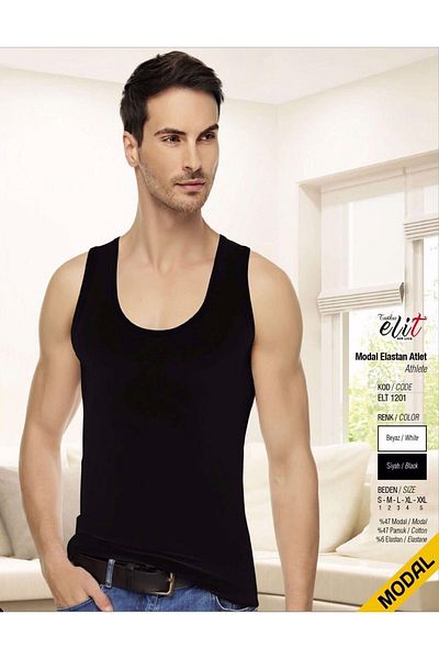 Tutku Elit Ανδρικό εσώρουχο Modal Lycra Strappy 1201 - 9 Τεμάχια