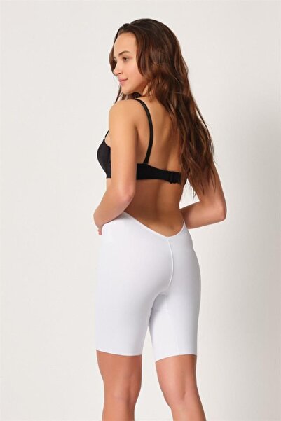 by İGP Жіночий білий корсет з декольте, балеринами та лазерним кроєм